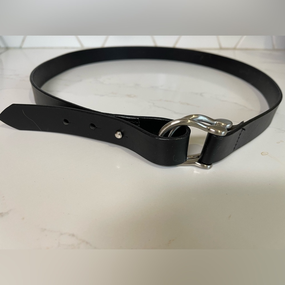 Mossimo Black Leather Adjustable Belt Size XL